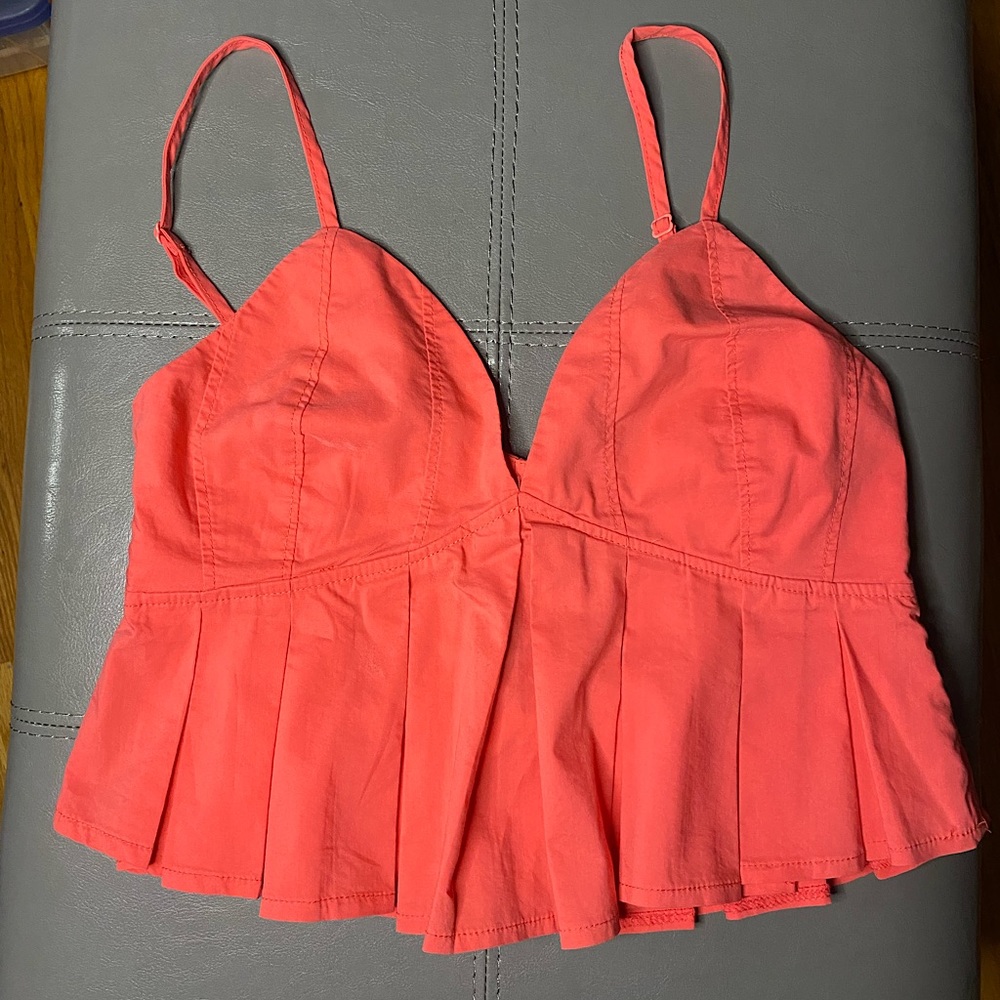 Forever 21 Pleated Babydoll Top Size Small